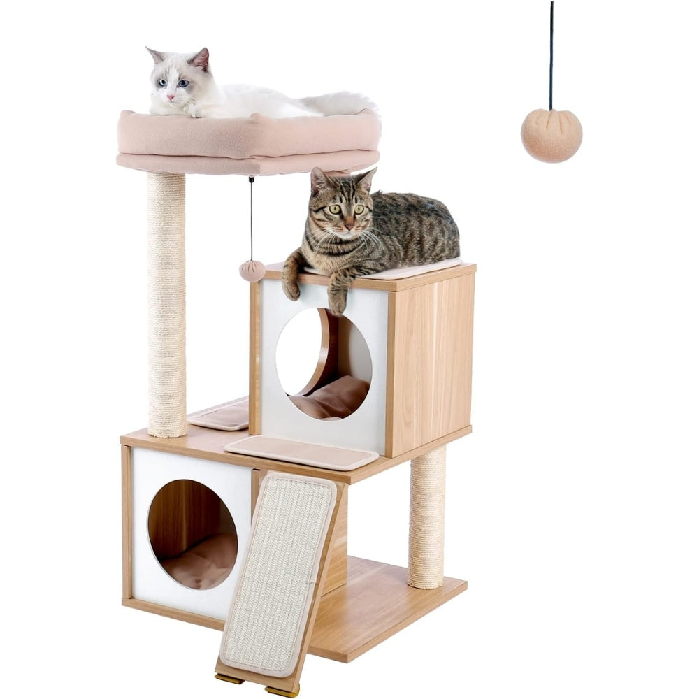 Cat Tree House Condo Cat’s Activity Center with Double Condo